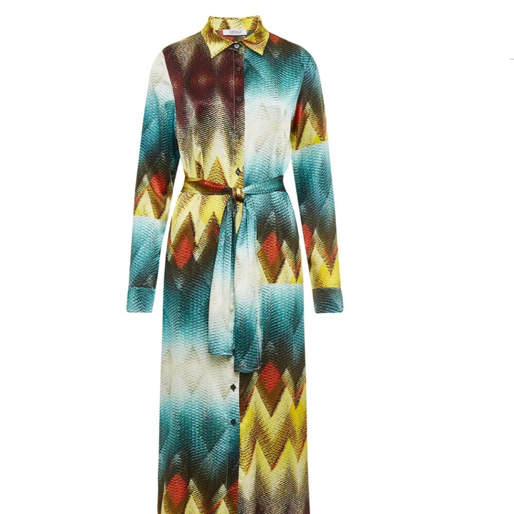 UNBREAK.IT Silk dress in India print